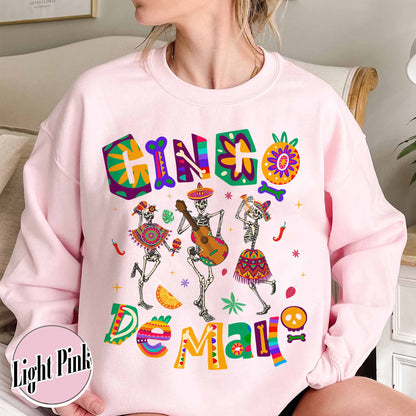 Cinco De Mayo Sweatshirt, Skeleton Dabbing, Skeleton Cinco De Mayo,Taco Sweatshirt, Lets Fiesta Sweatshirt,Mexican Fiesta,