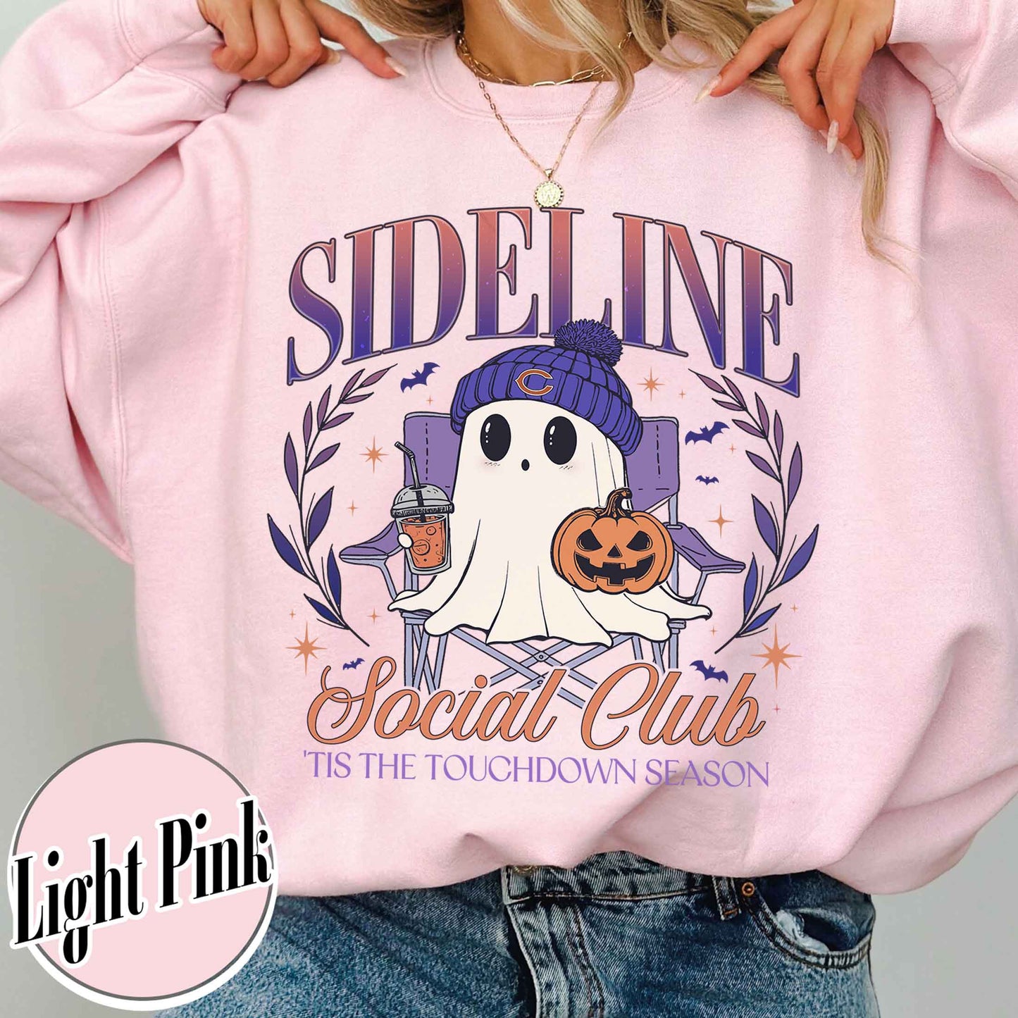 Custom Game Day Social Club Football Sweatshirt, Personalized Sideline Social Club Football Sweatshirt