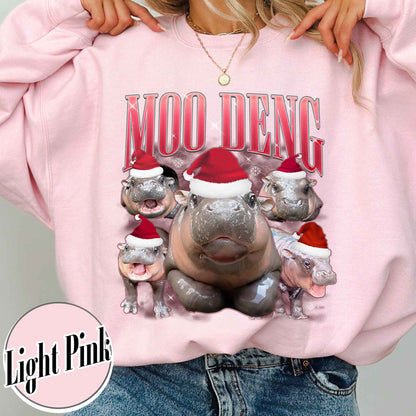 Moo Deng Meme Sweatshirt, Baby Hippo Sweatshirt, Zoo Baby Hippo Sweatshirt, I Love Moo Deng Sweatshirt, Moo Deng Fan Club Sweatshirt, Hippo Lover Sweatshirt, Moo Deng I Love You