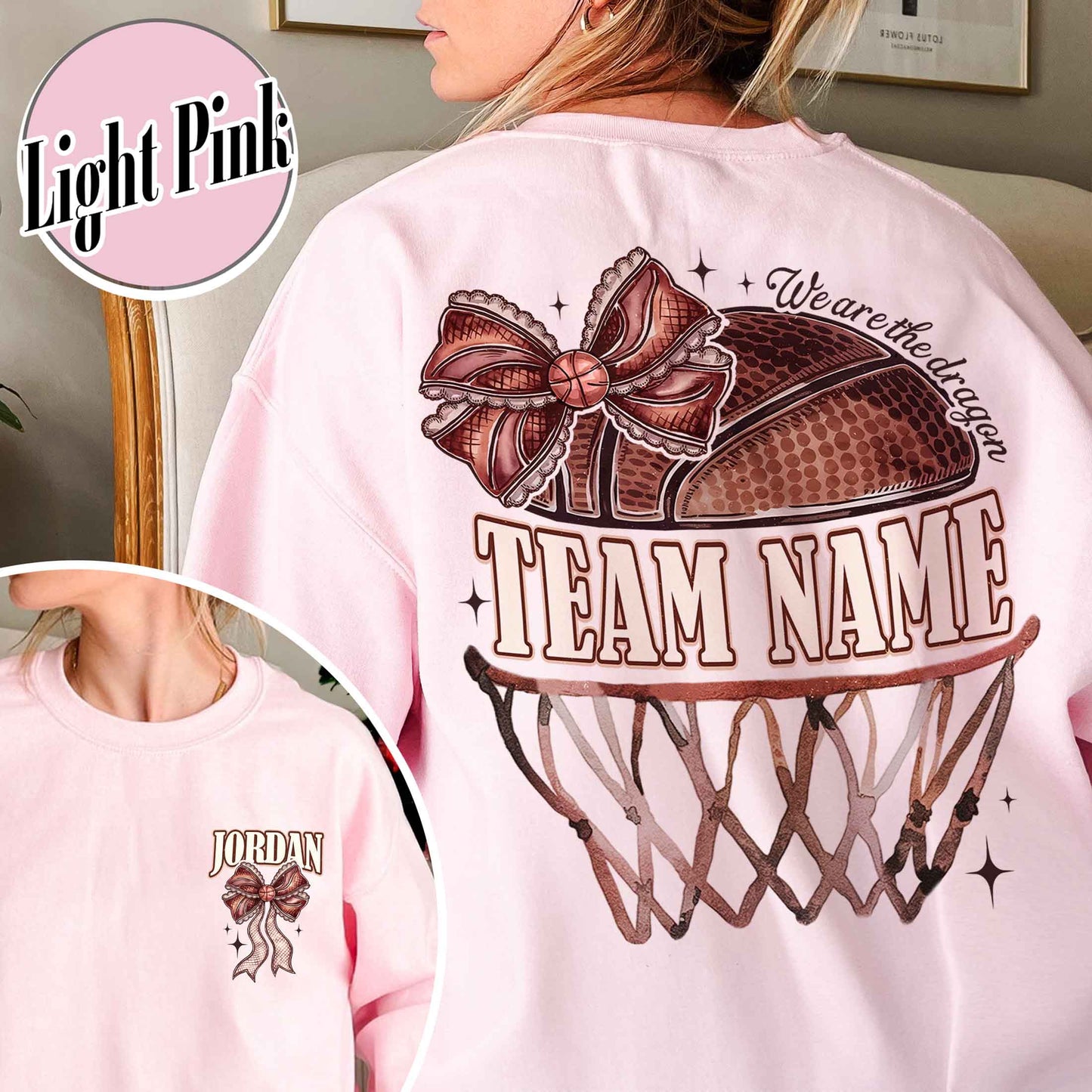 Custom Basketball Mom Sweatshirt, Personalized Basketball Sweatshirt, Game Day Basketball Sweatshirt, Girl Basketball Sweatshirt, Custom Team Basketball Sweatshirt