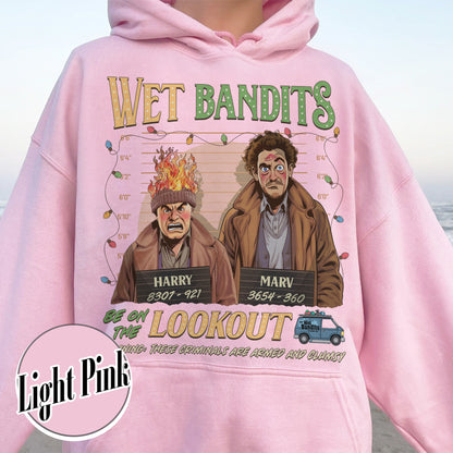 Wanted the Wet Bandits Hoodie, Christmas Shirt, Retro Funny Christmas Shirt, Christmas 90s Movies Hoodie, Christmas Movies, Merry Christmas