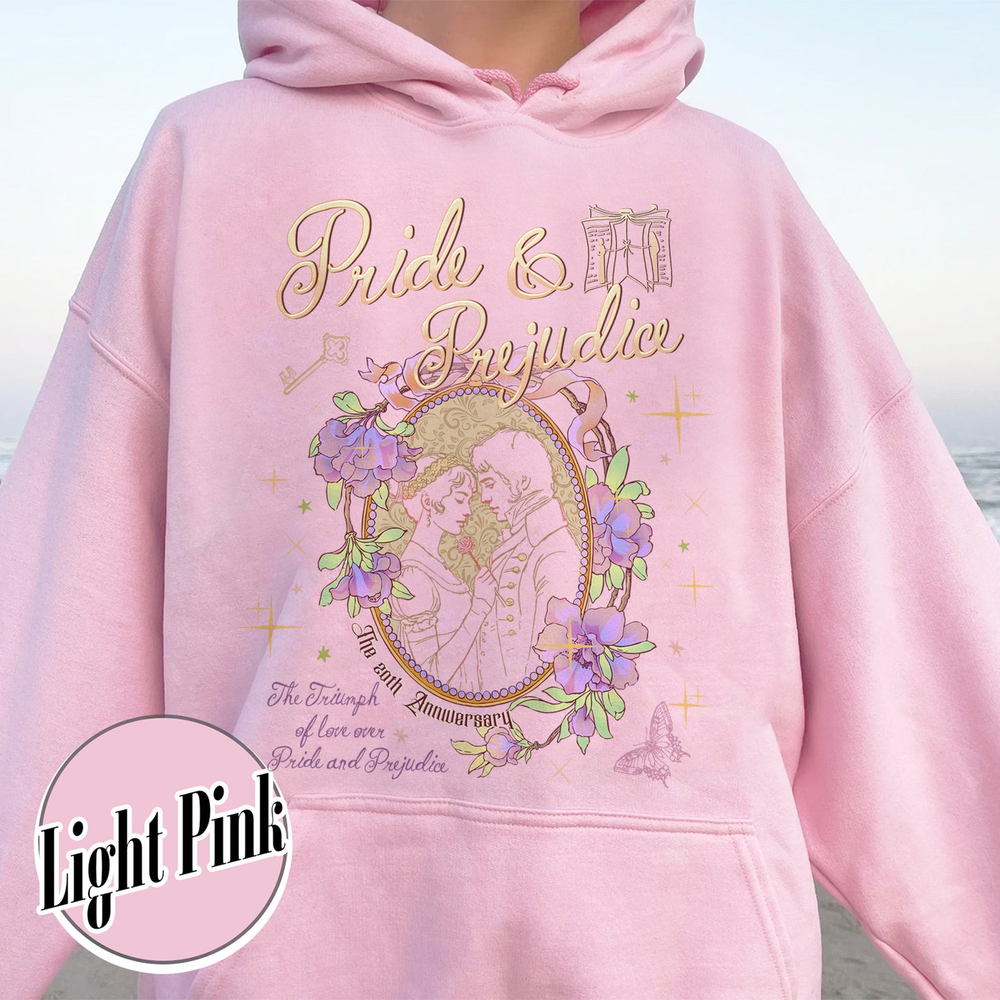 Bookish Hoodie, Pride and Prejudice 20th Anniversary Hoodie for Fan, Pemberley Hoodie