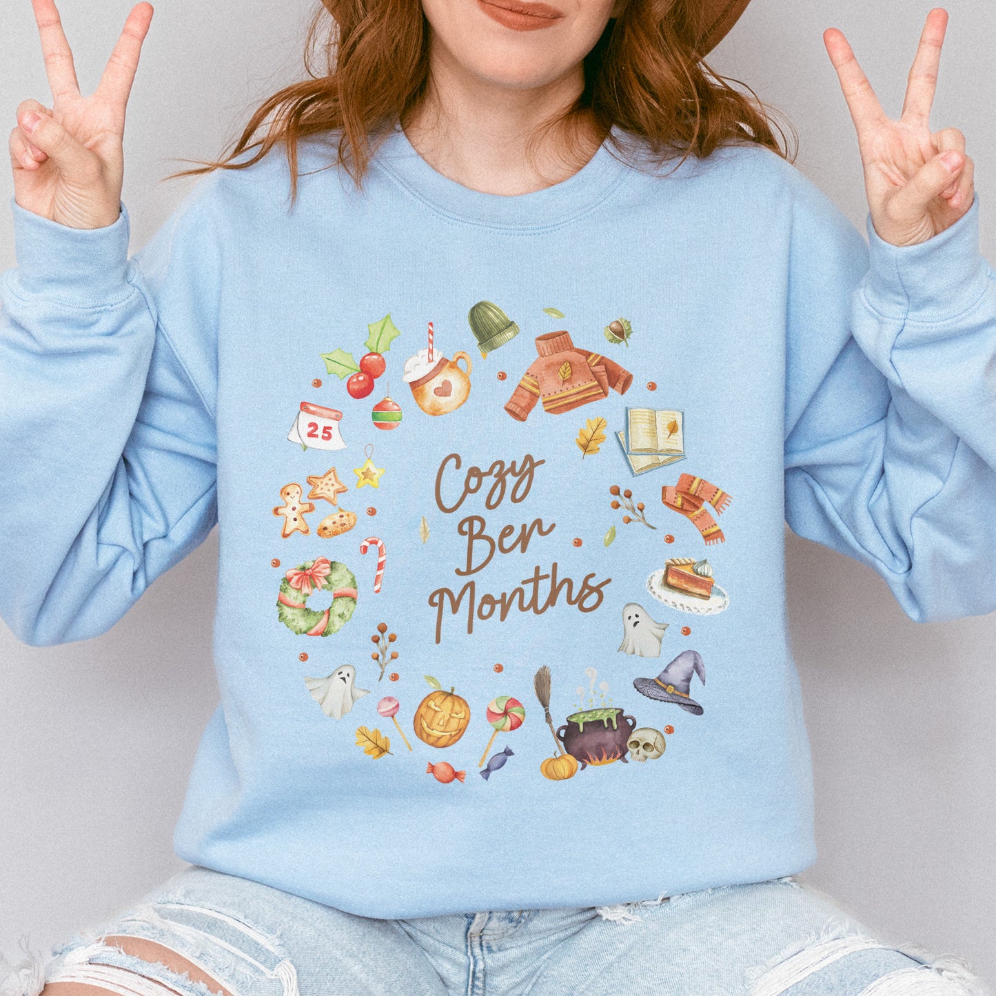 Cozy Ber Months Shirt, Fall Winter Seasonal Tee, Autumn Halloween Thanksgiving Christmas Top Sweatshirt