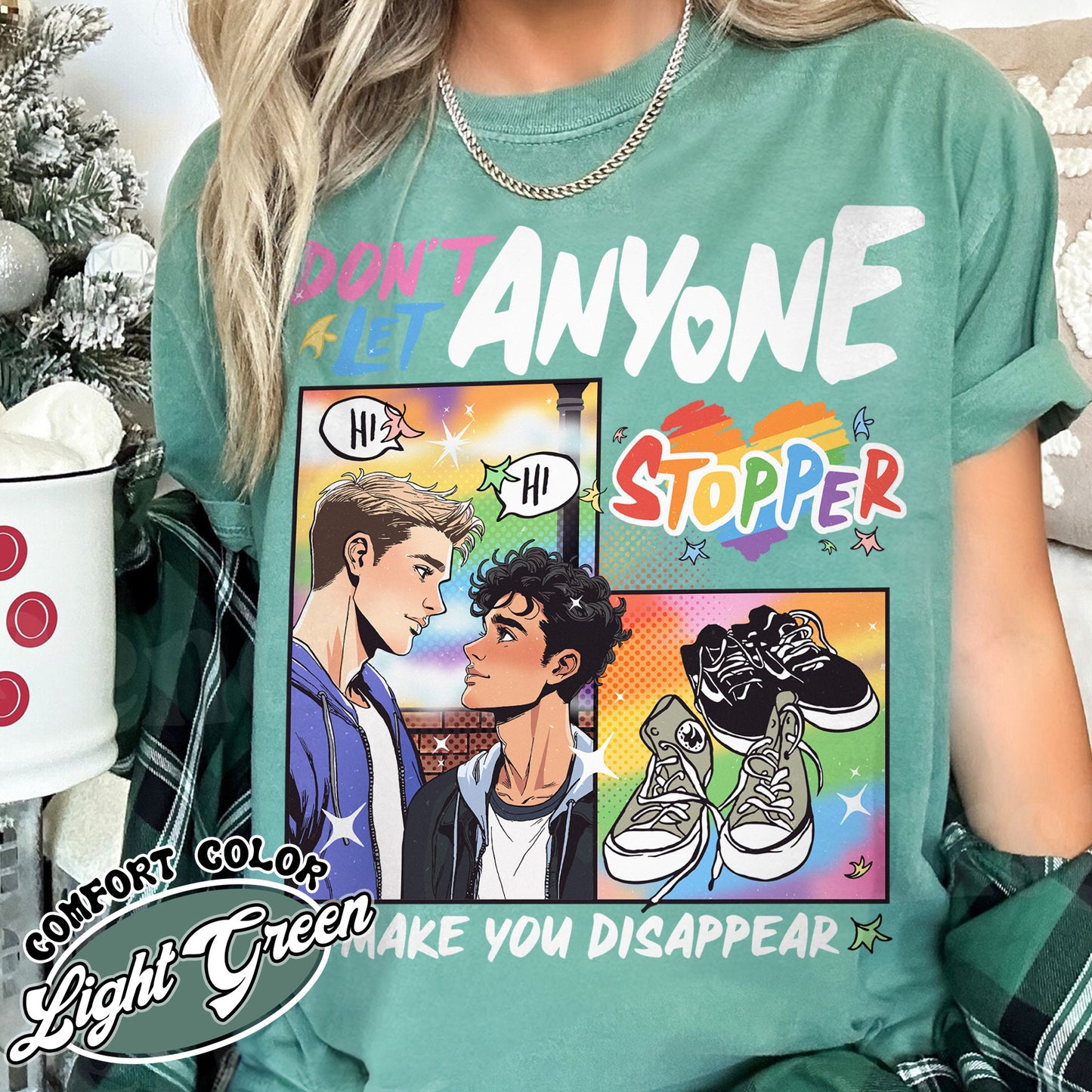 Don’t Let Anyone Make You Disappear Shirt, LGBT Love Shirt, LGBT Pride Shirt, LGBT Book Comfort Colors Shirt, Pride Month Shirt, LGBTQ Shirt