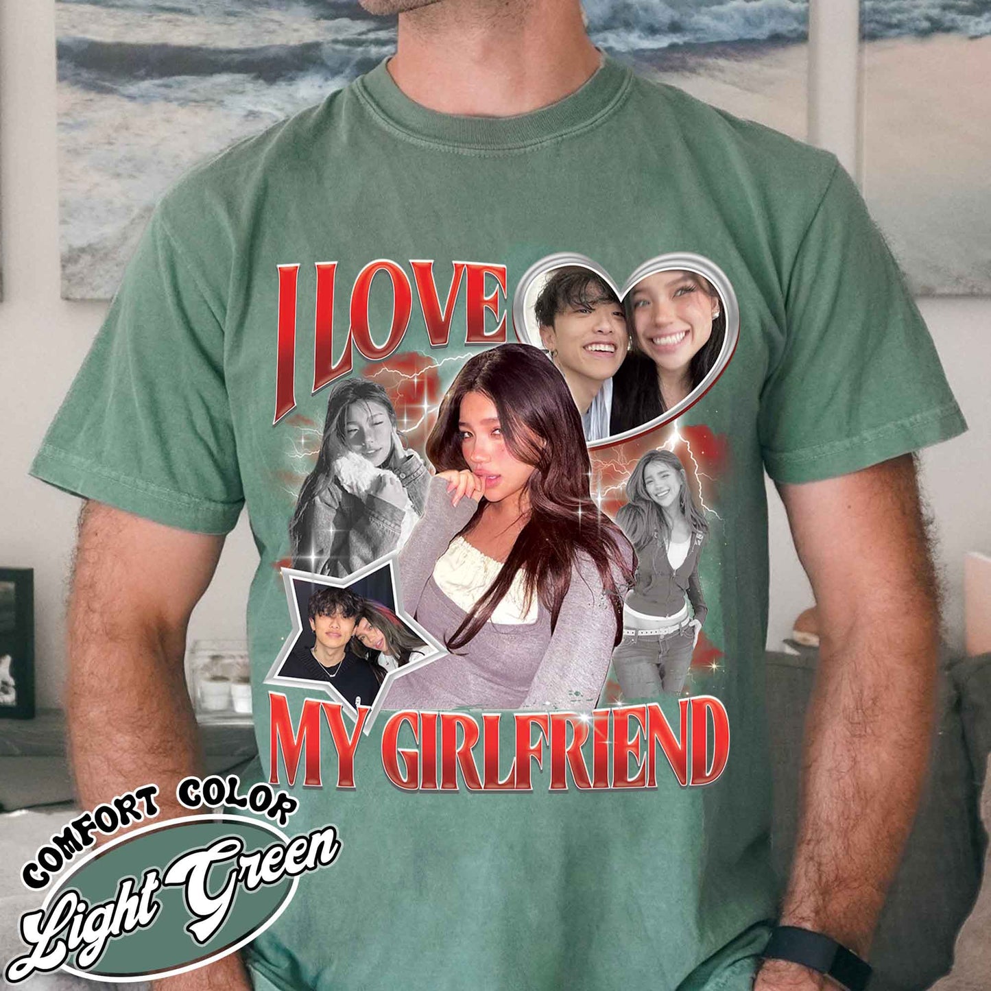 I Love My Girlfriend Shirt, Custom I Love My Girlfriend Shirt, Custom Rap Tee Comfort Colors, Custom Rap Tee for Boyfriend, Vintage Rap Tee