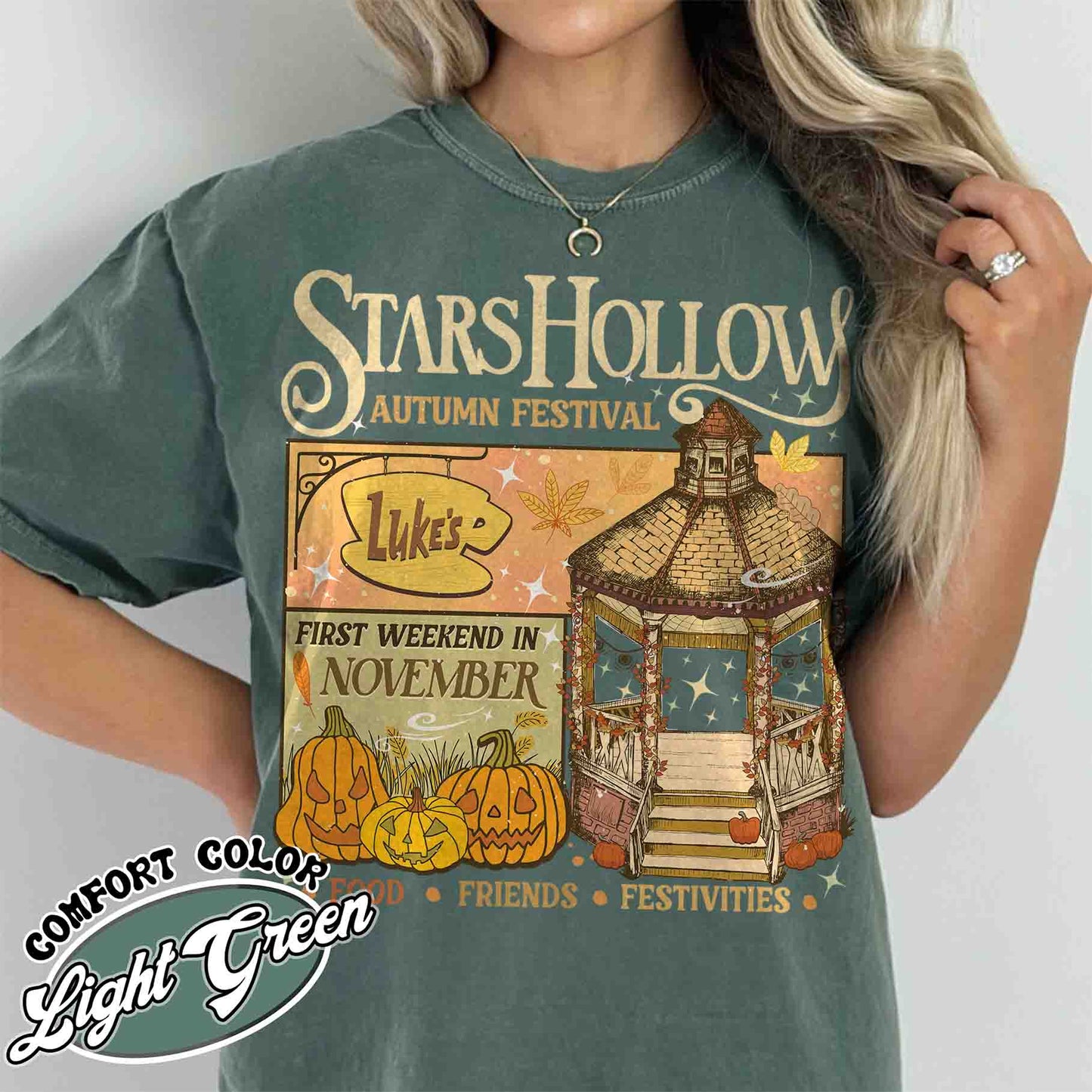 Stars Hollow Autumn Festival  Comfort Colors Shirt, Where You Lead I Will Follow Shirt, Tv Show Fans Gift, Fall Shirt, Luke's Coffee Tee