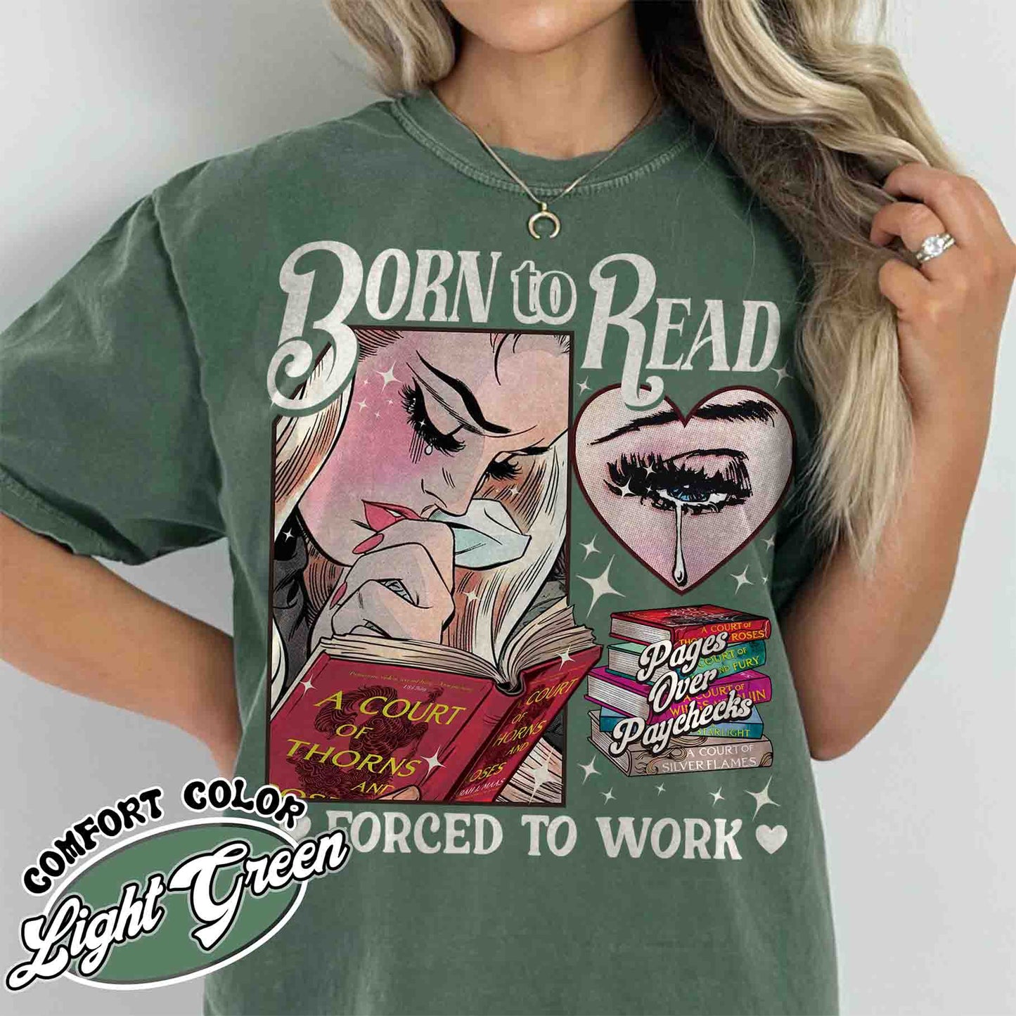 Born To Read Bookish Comfort Colors Shirt, Funny Reader Book Addict, Bookish Gift For Her, Dark Romance, Smut Shirt Gift Booktok, Sjm Book Shirt