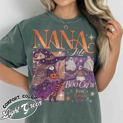 Custom Halloween Nana Witch Shirt, Personalized Halloween Mama Shirt, Spooky Mama Shirt, Spooky Mom Shirt, Halloween Shirt, Custom Name Halloween