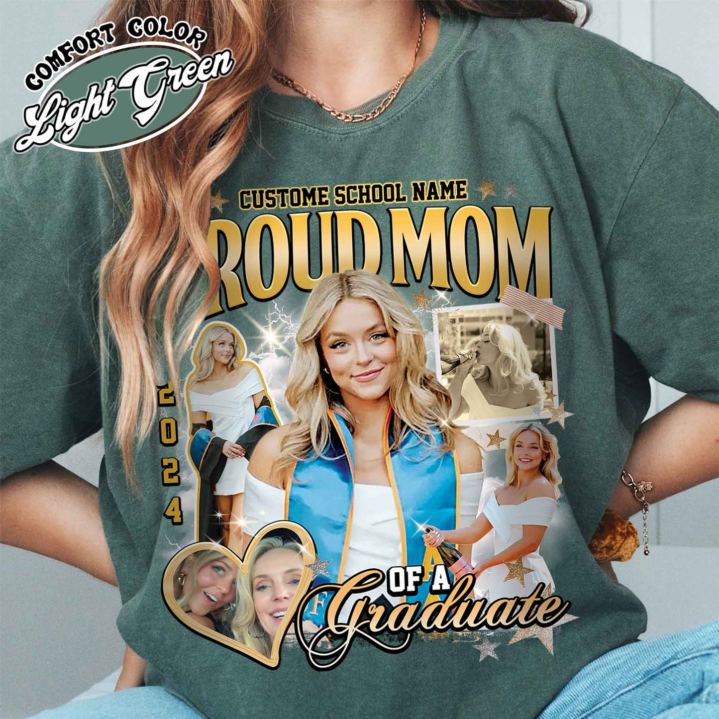 Custom Family Graduation Shirt, Senior 2025 Family Matching T Shirt, Class of 2025 Family Graduation Shirts, Custom Graduation Shirts Photos