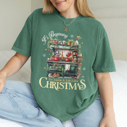 Christmas Kitchen Shirt: It’s Beginning to Taste Like Christmas, Cozy Christmas Baking Shirt