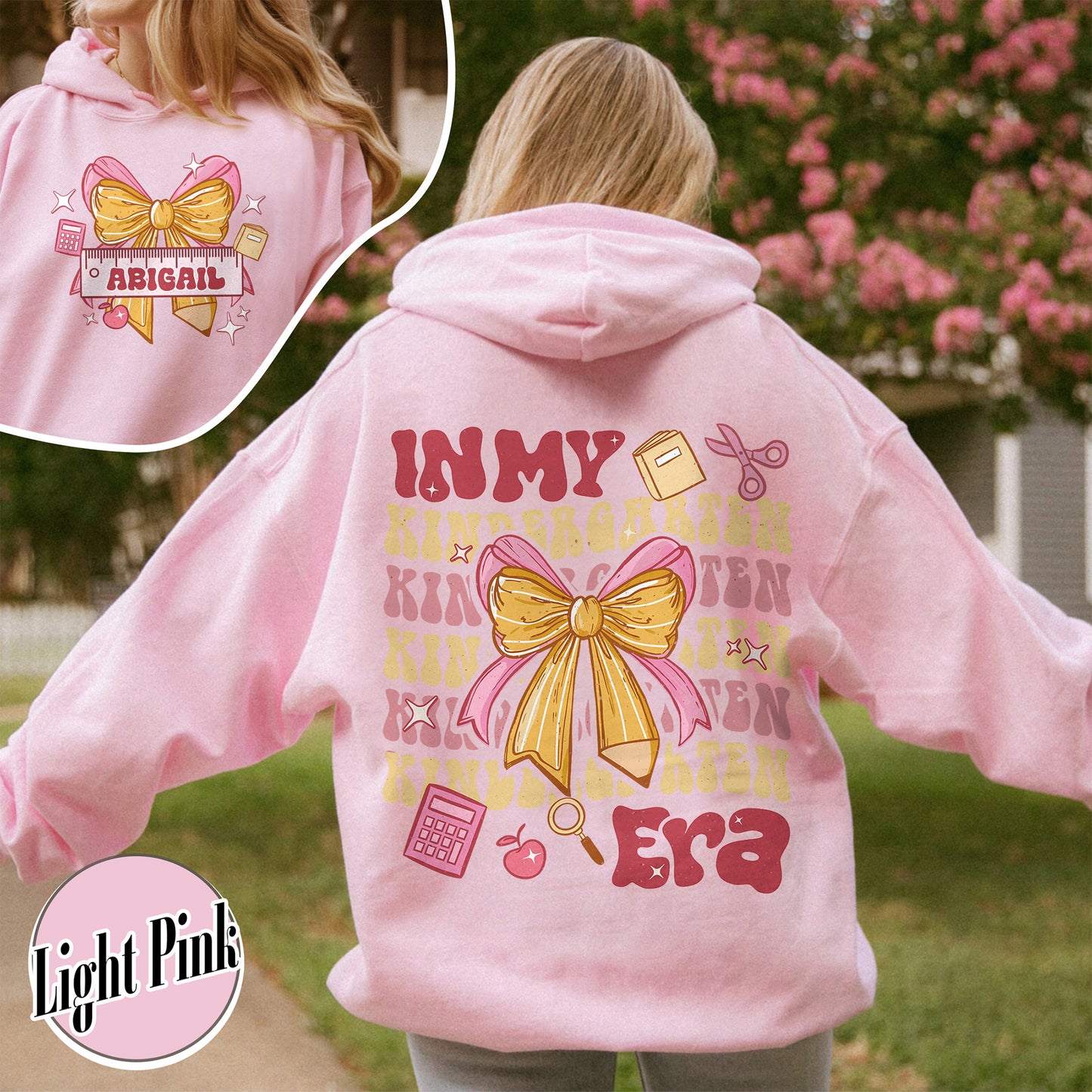 Back to School Hoodie, in My Kindergarten Era Hoodie, Custom Name Kinder Hoodie