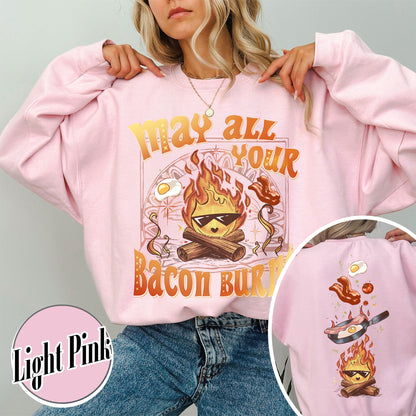 May All Your Bacon Burn Sweatshirt, Move Castle Sweatshirt, Bed and Breakfast Sweatshirt, Anime Sweatshirt, Anime Fan Gift, Kawaii Fire Sweatshirt, Fire Demon Sweatshirt