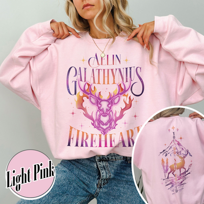 Fireheart Queen Aelin Sweathirt, Terrasen to Whatever End Fireheart, Fireheart Queen Aelin Sweathirt, You Do Not Yield Sweathirt, TOG Sweathirt