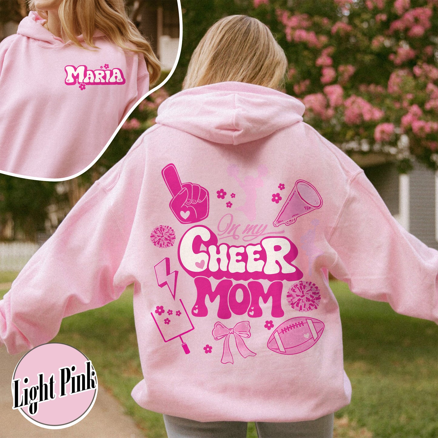 Football Mom Hoodie, In My Cheer Mom Era Hoodie, Custom Cheer Mom Summit Hoodie
