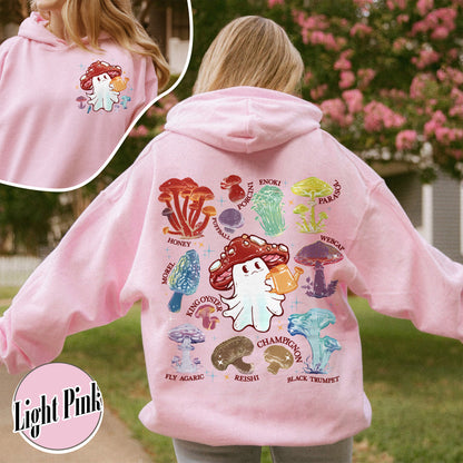 Halloween Hoodie, Magic Mushroom Microdose Hoodie, Mystical Mushroom Ghost Hoodie