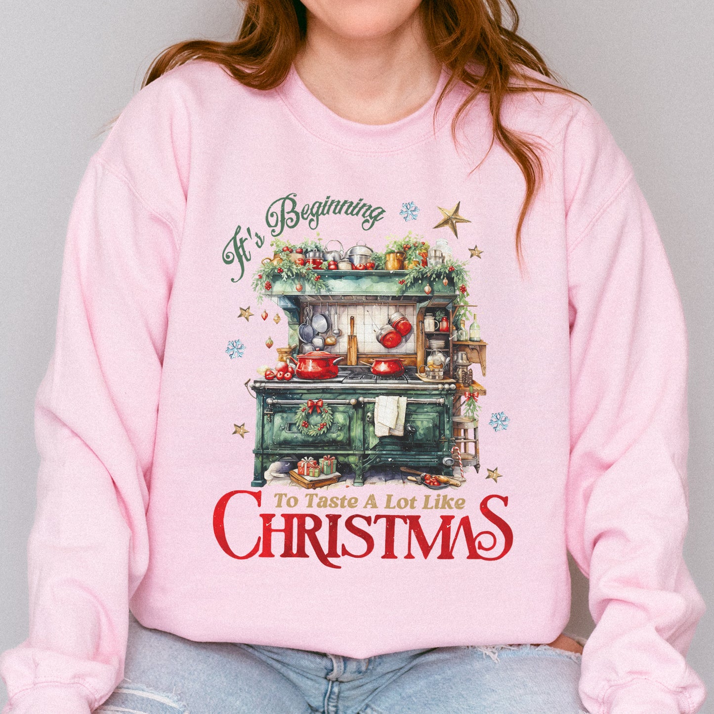 Christmas Kitchen Sweatshirt: It’s Beginning to Taste Like Christmas, Cozy Christmas Baking Sweatshirt