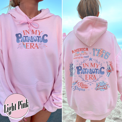 Patriotic Hoodie, America Retro Hoodie, Red White And Blue, Independence Day, Usa Flag, 4th Of July, Fourth Of July Hoodie