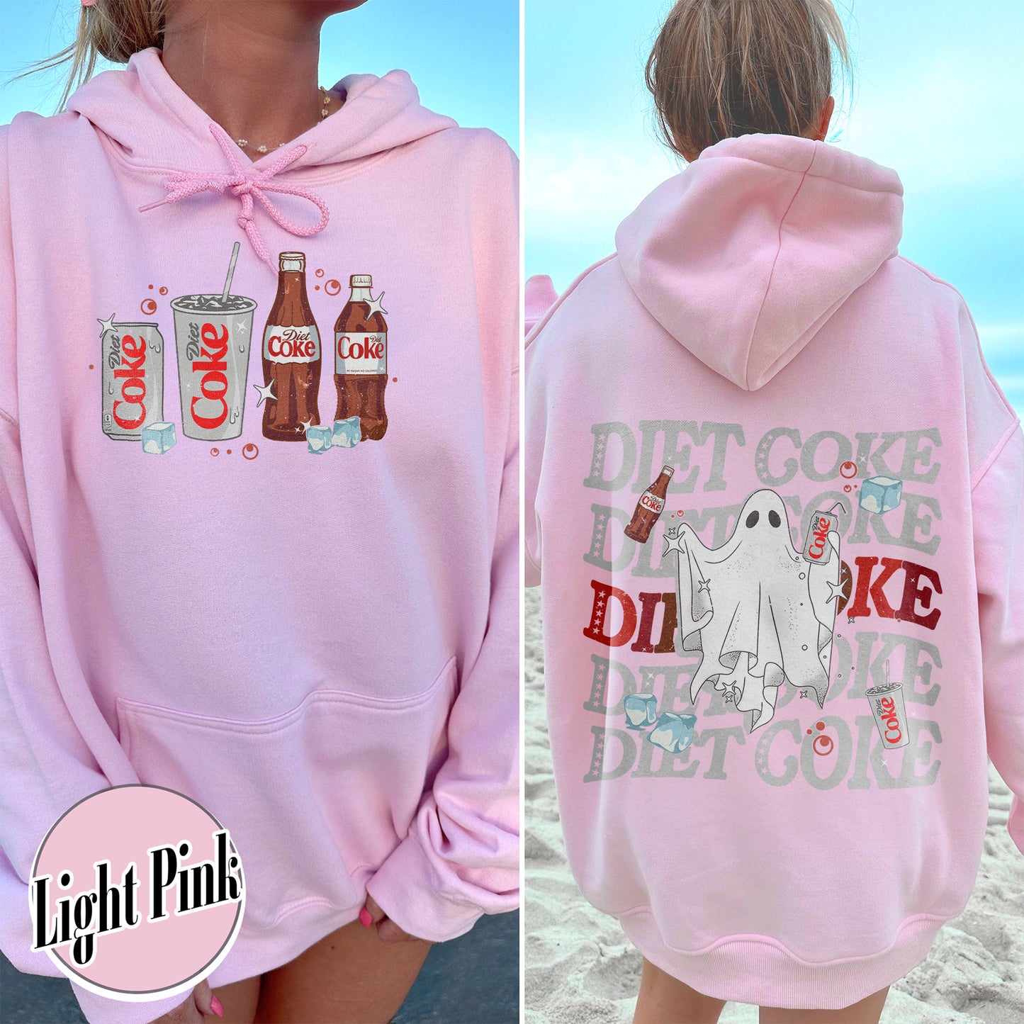 Halloweeen Ghost Hoodie, Diet Coke Ghost Hoodie, Diet Coke Teacher Hoodie