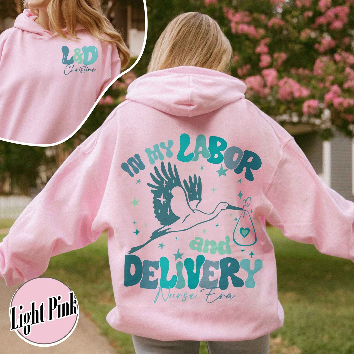 Labor and Delivery Hoodie Summer, Labor and Delivery Custom, Labor and Delivery Nurse Hoodie, in My Labor and Delivery Nurse Era, L and D Nurse