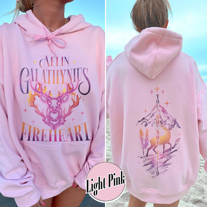 Fireheart Queen Aelin Hoodie, Terrasen to Whatever End Fireheart, You Do Not Yield Hoodie, TOG Hoodie