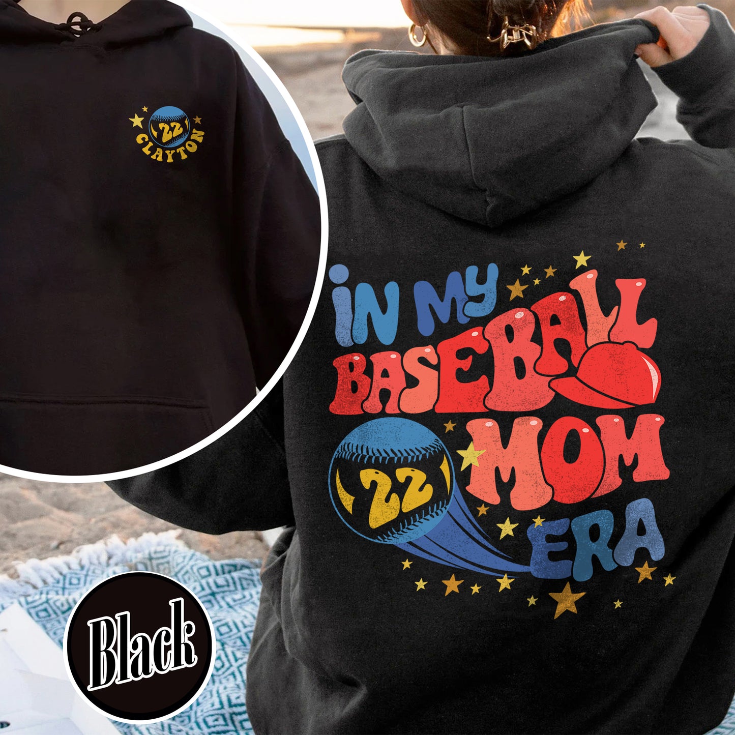 Baseball Mom Era Hoodie, Baseball Mom Hoodie, Baseball Mom Hoodie Personalized, Baseball Mom Hoodie With Numbers, Baseball Mom