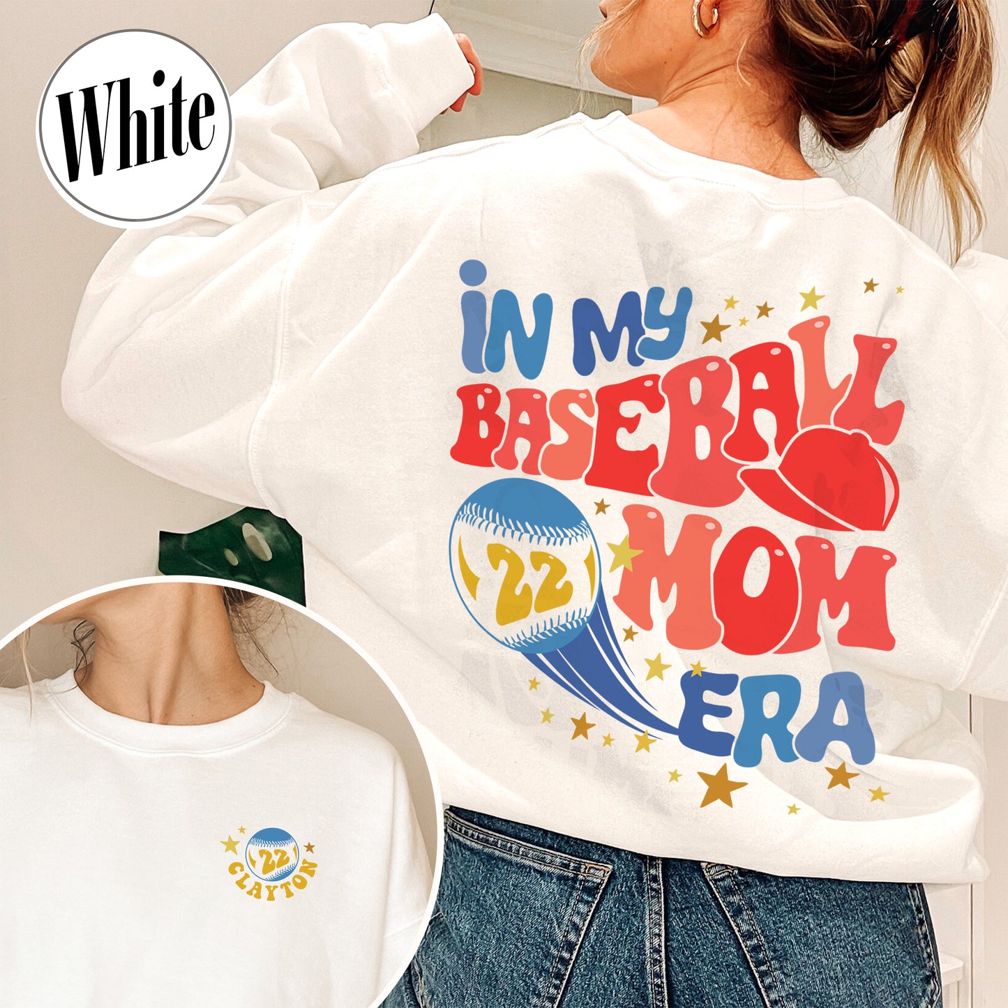 Baseball Mom Era sweatshirt, Baseball Mom Sweater Baseball Mom sweatshirt Personalized, Baseball Mom sweatshirt With Numbers, Baseball Mom