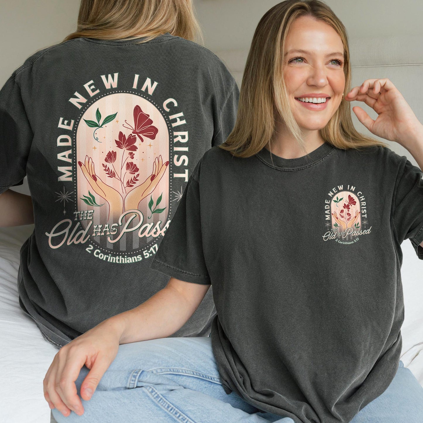 Made New in Christ Shirt – 2 Corinthians 5:17 Bible Verse Tee, Christian Faith Top