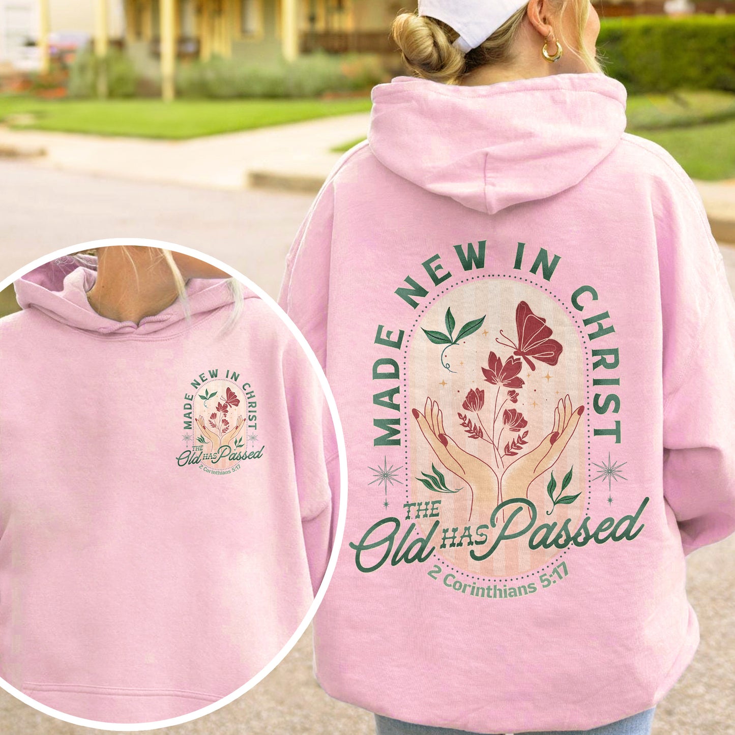 Made New in Christ Hoodie – 2 Corinthians 5:17 Bible Verse Hoodie, Christian Faith Hoodie