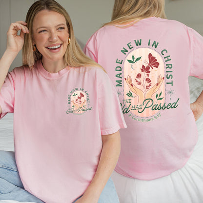 Made New in Christ Shirt – 2 Corinthians 5:17 Bible Verse Tee, Christian Faith Top