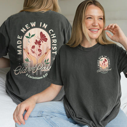 Made New in Christ Shirt – 2 Corinthians 5:17 Bible Verse Tee, Christian Faith Top