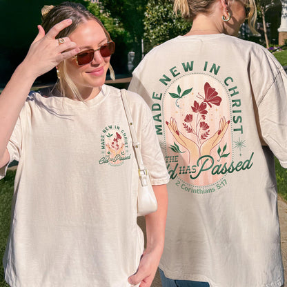 Made New in Christ Shirt – 2 Corinthians 5:17 Bible Verse Tee, Christian Faith Top