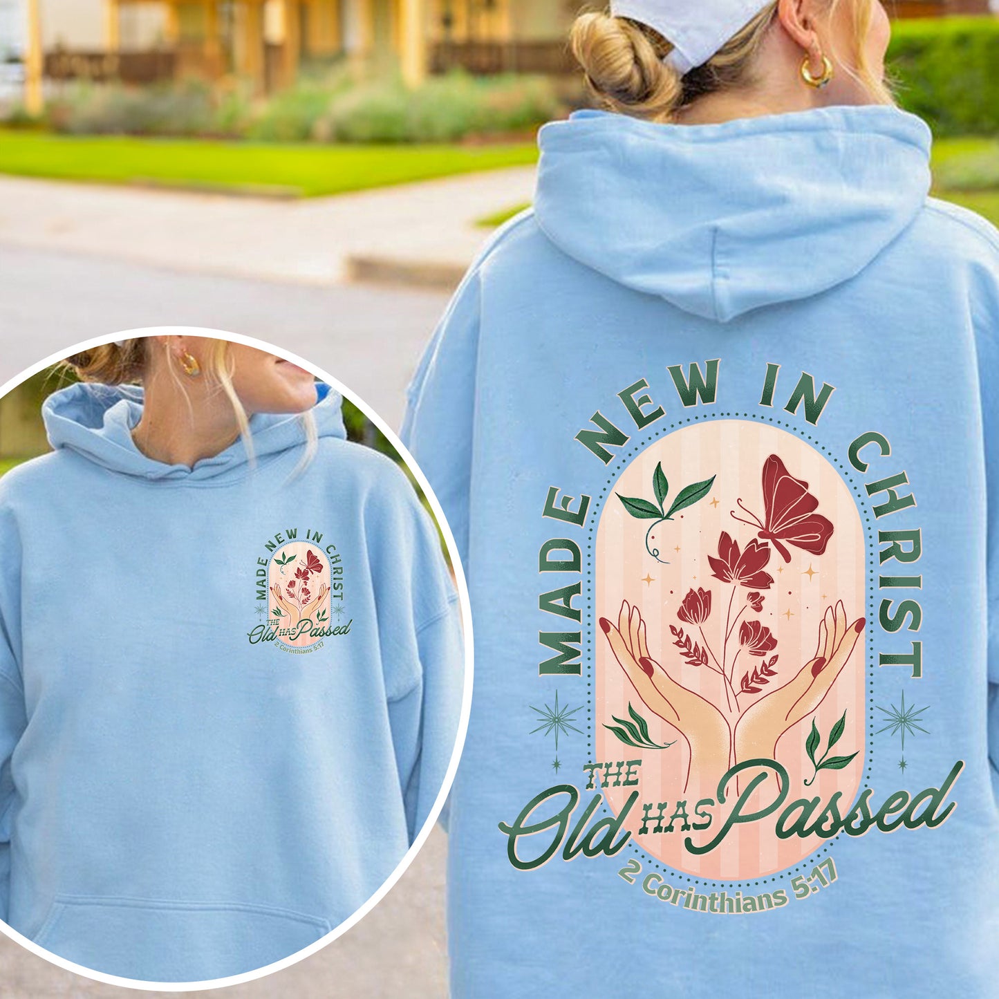 Made New in Christ Hoodie – 2 Corinthians 5:17 Bible Verse Hoodie, Christian Faith Hoodie