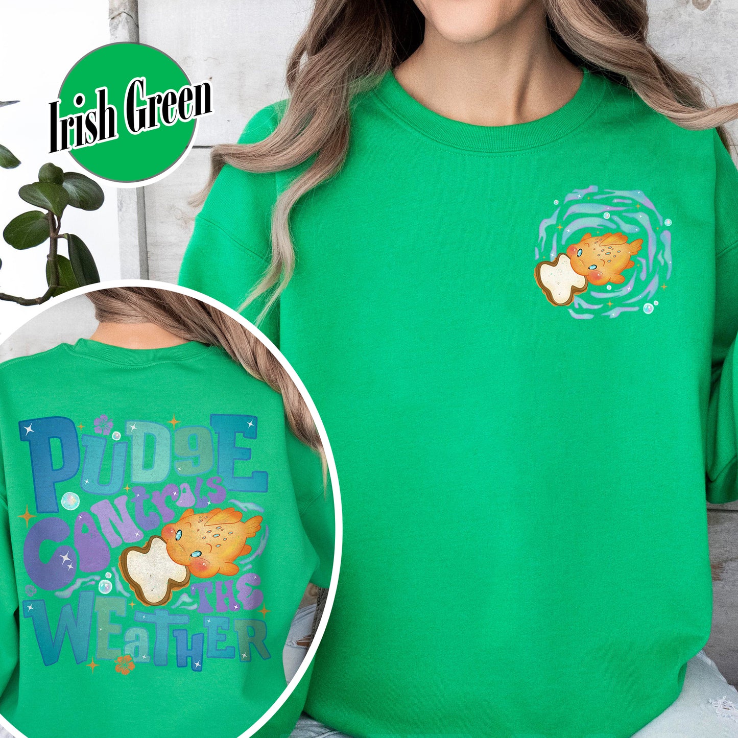 Magic Kingdom Sweatshirt, Fish Pudge Controls the Weather Sweatshirt, Family Matching Sweatshirt