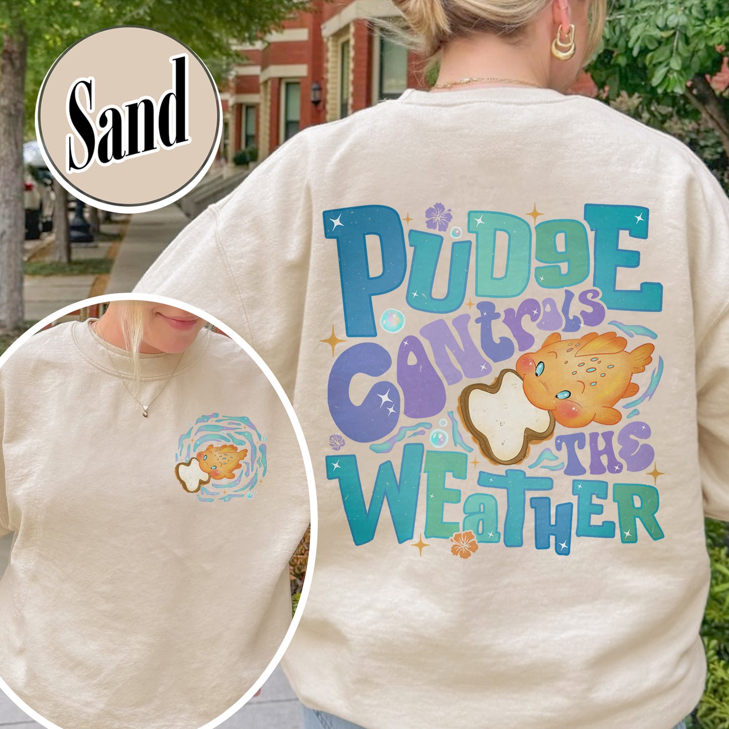 Magic Kingdom Sweatshirt, Fish Pudge Controls the Weather Sweatshirt, Family Matching Sweatshirt
