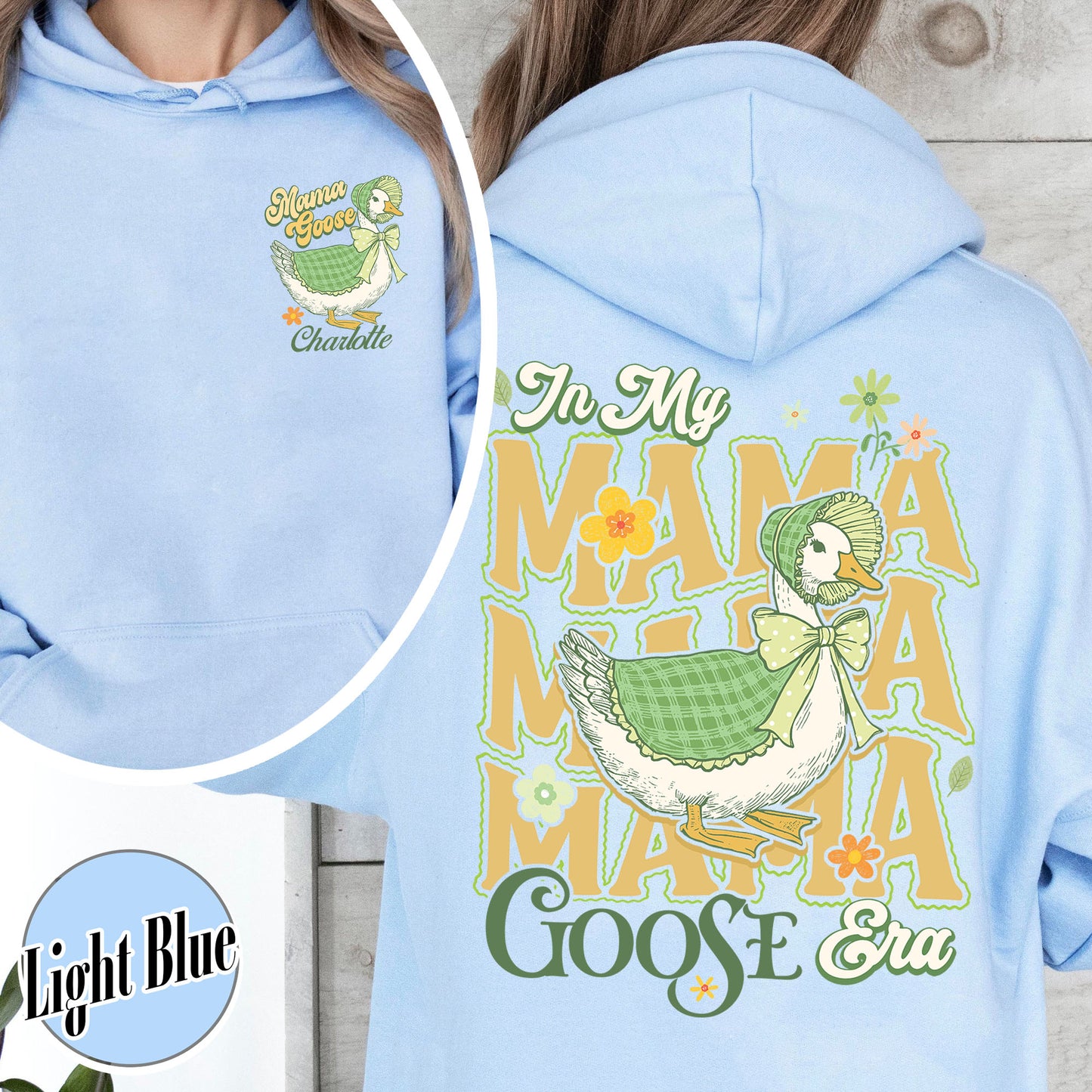 Mama Goose Hoodie, Watercolor Goose Mom Hoodie, Goose Mama Hoodie, Mother's Day Hoodie