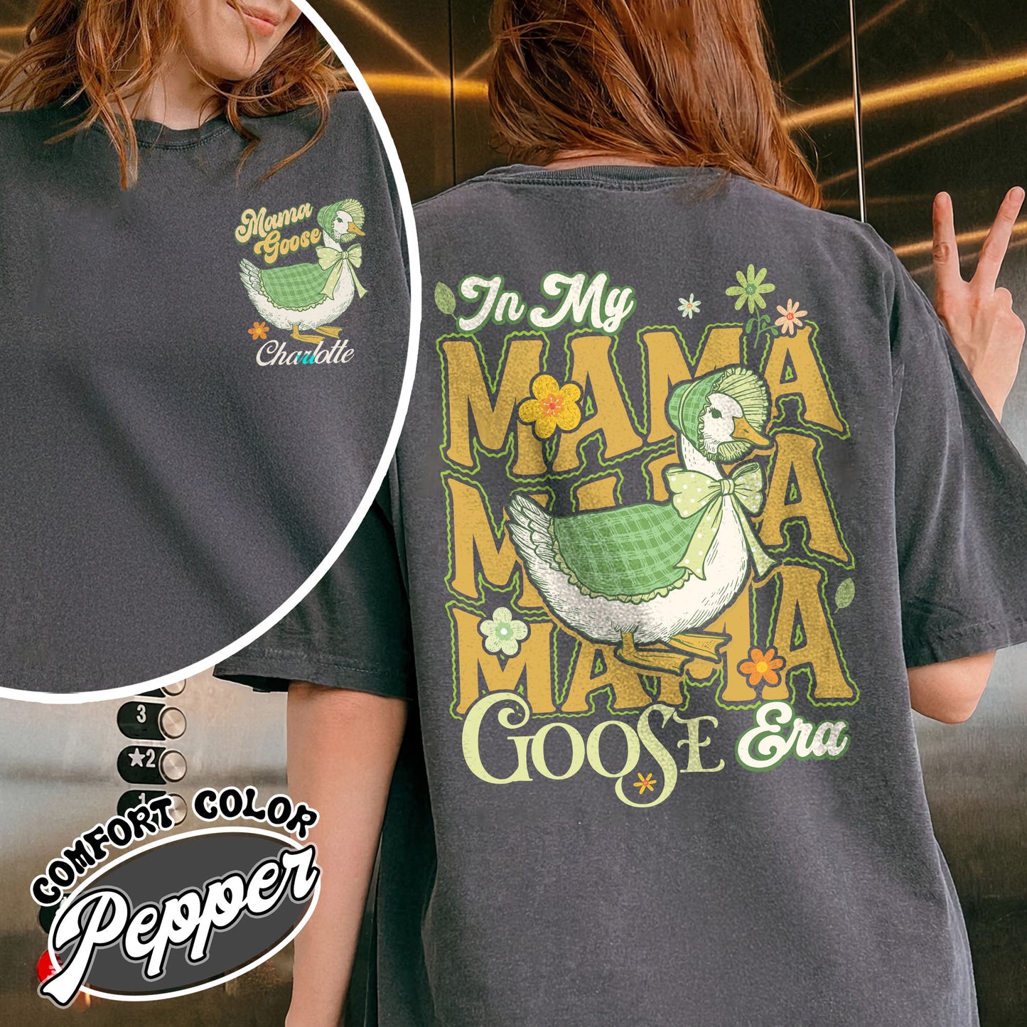 Mama Goose Comfort Colors Shirt, Watercolor Goose Mom Shirt, Goose Mama Shirt, Mother's Day Shirt