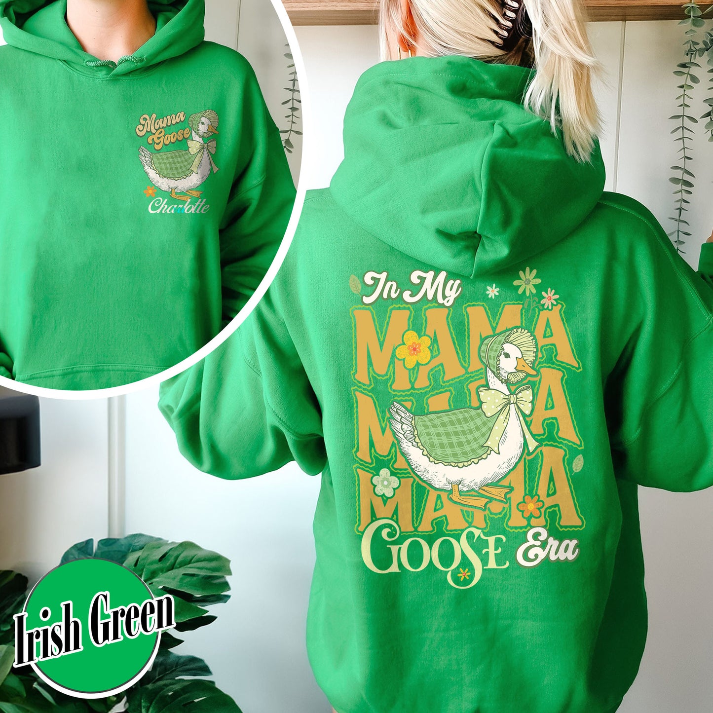 Mama Goose Hoodie, Watercolor Goose Mom Hoodie, Goose Mama Hoodie, Mother's Day Hoodie