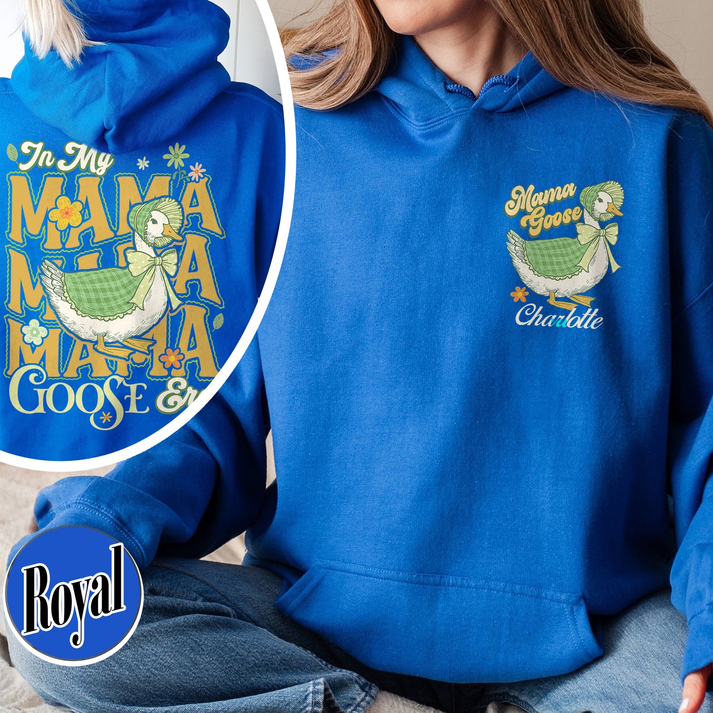 Mama Goose Hoodie, Watercolor Goose Mom Hoodie, Goose Mama Hoodie, Mother's Day Hoodie