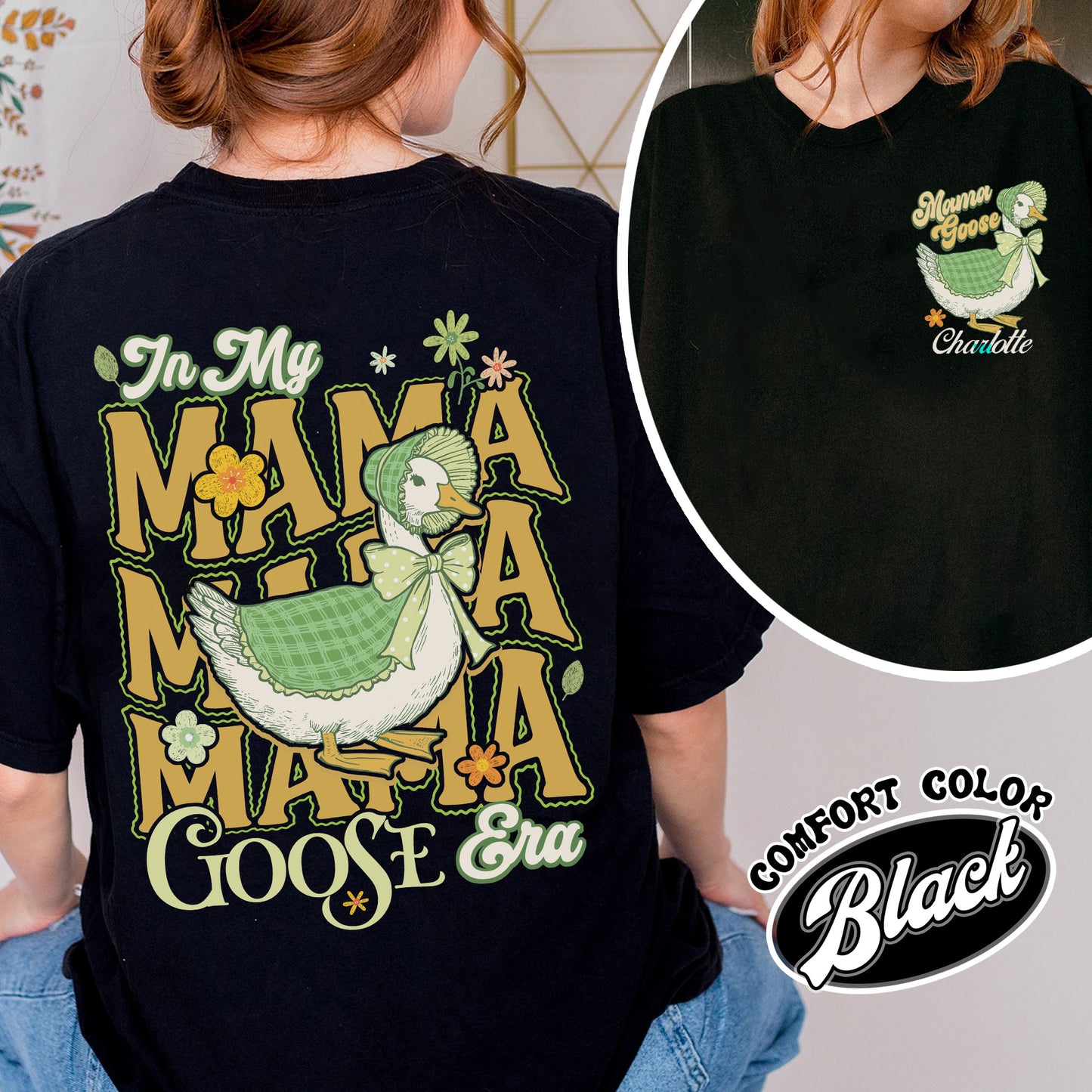 Mama Goose Comfort Colors Shirt, Watercolor Goose Mom Shirt, Goose Mama Shirt, Mother's Day Shirt