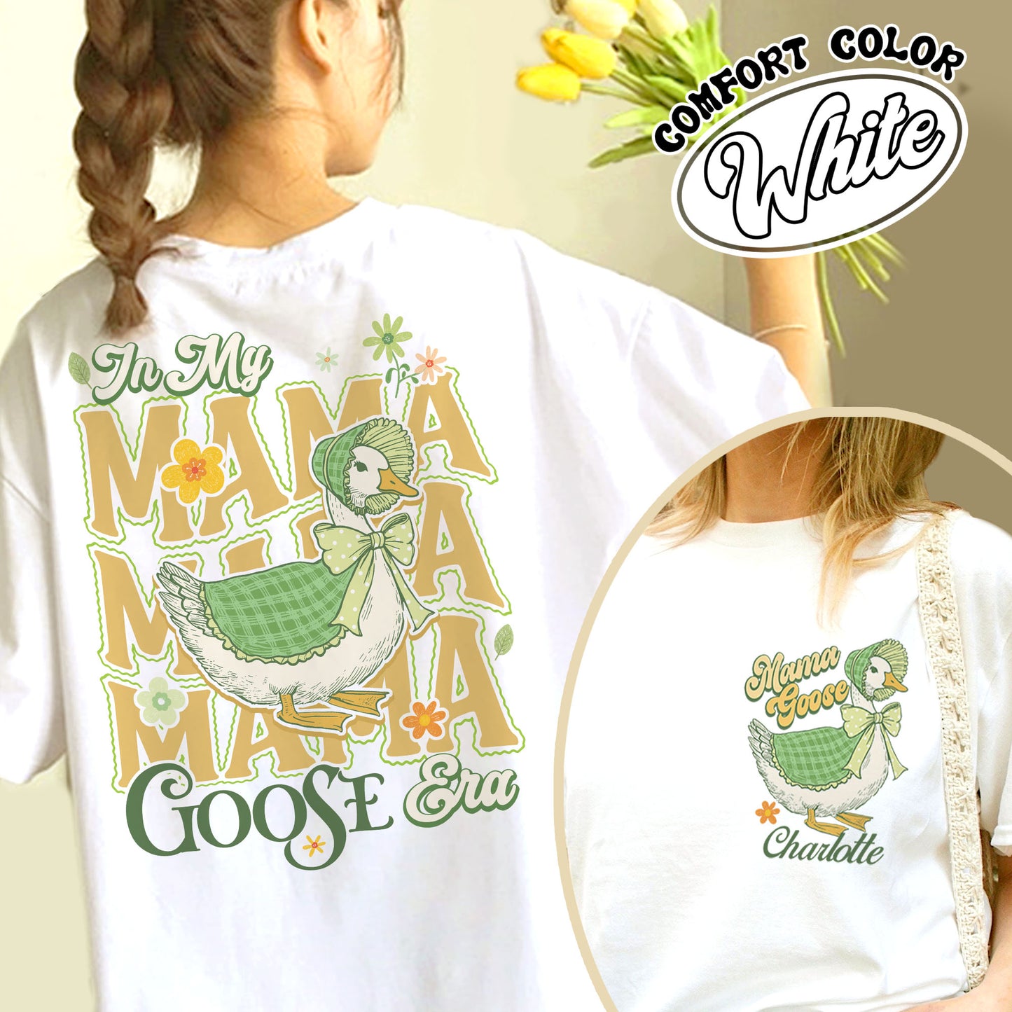 Mama Goose Comfort Colors Shirt, Watercolor Goose Mom Shirt, Goose Mama Shirt, Mother's Day Shirt