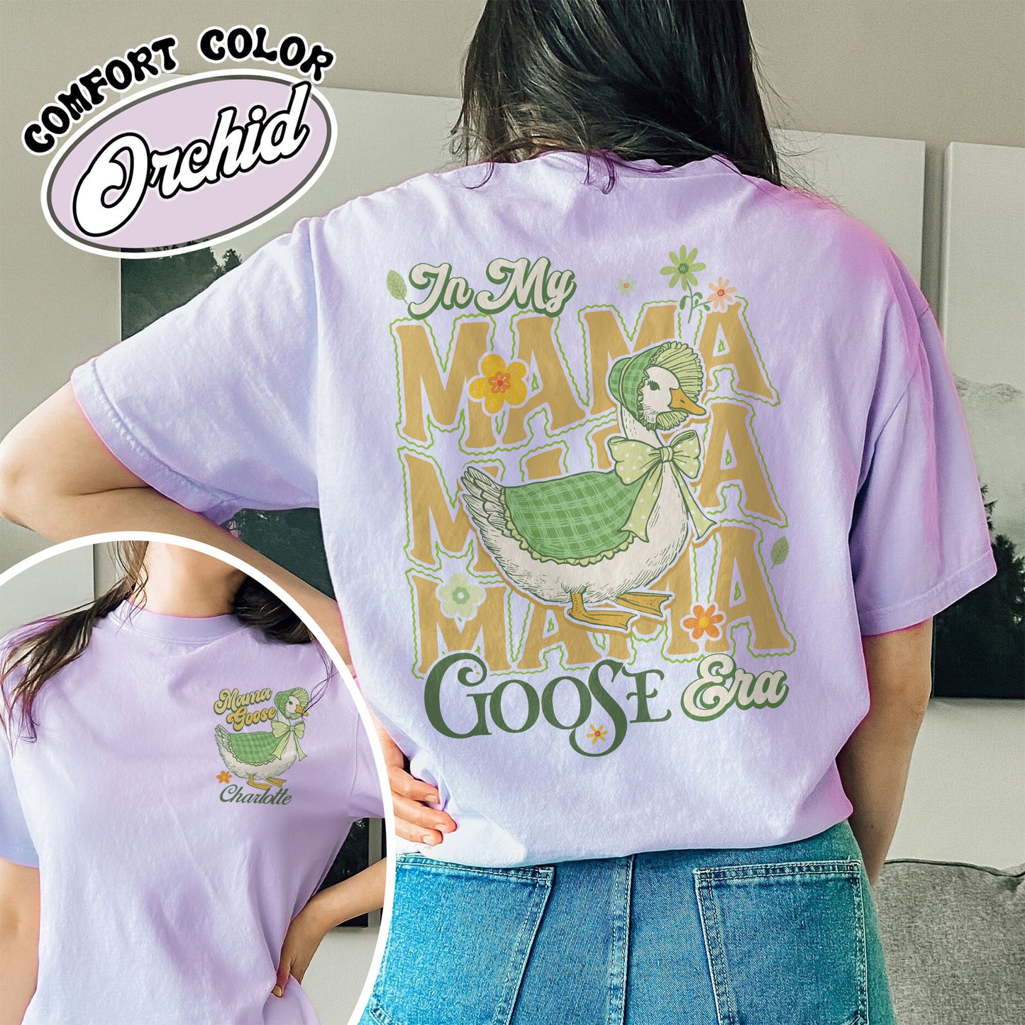 Mama Goose Comfort Colors Shirt, Watercolor Goose Mom Shirt, Goose Mama Shirt, Mother's Day Shirt