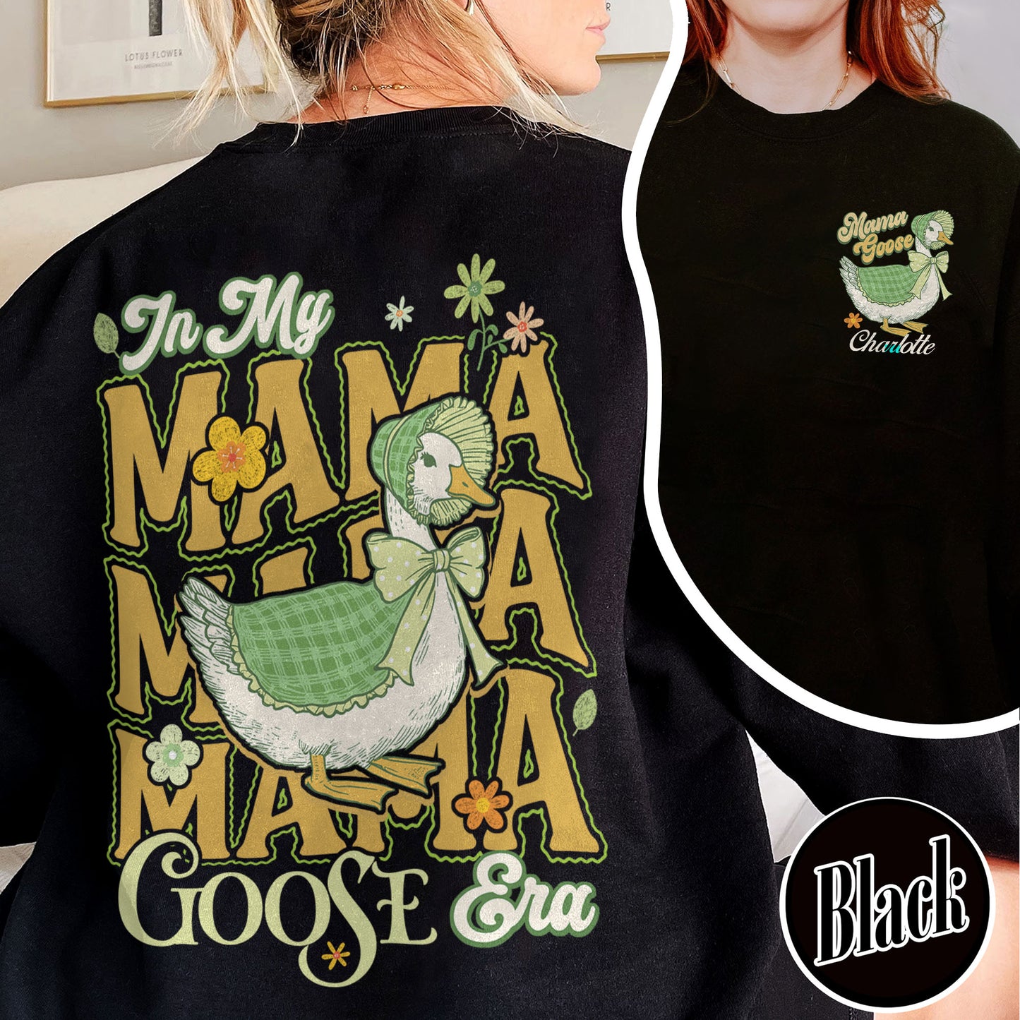 Mama Goose Sweatshirt, Watercolor Goose Mom Sweatshirt, Goose Mama Sweatshirt, Mother's Day Sweatshirt