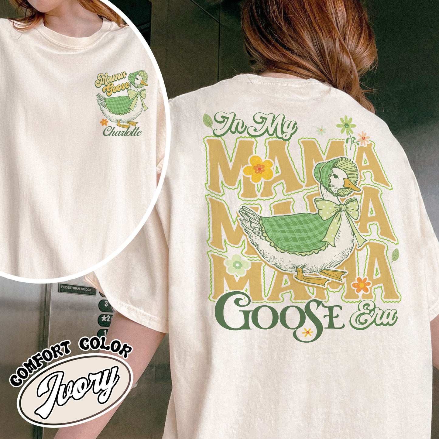 Mama Goose Comfort Colors Shirt, Watercolor Goose Mom Shirt, Goose Mama Shirt, Mother's Day Shirt