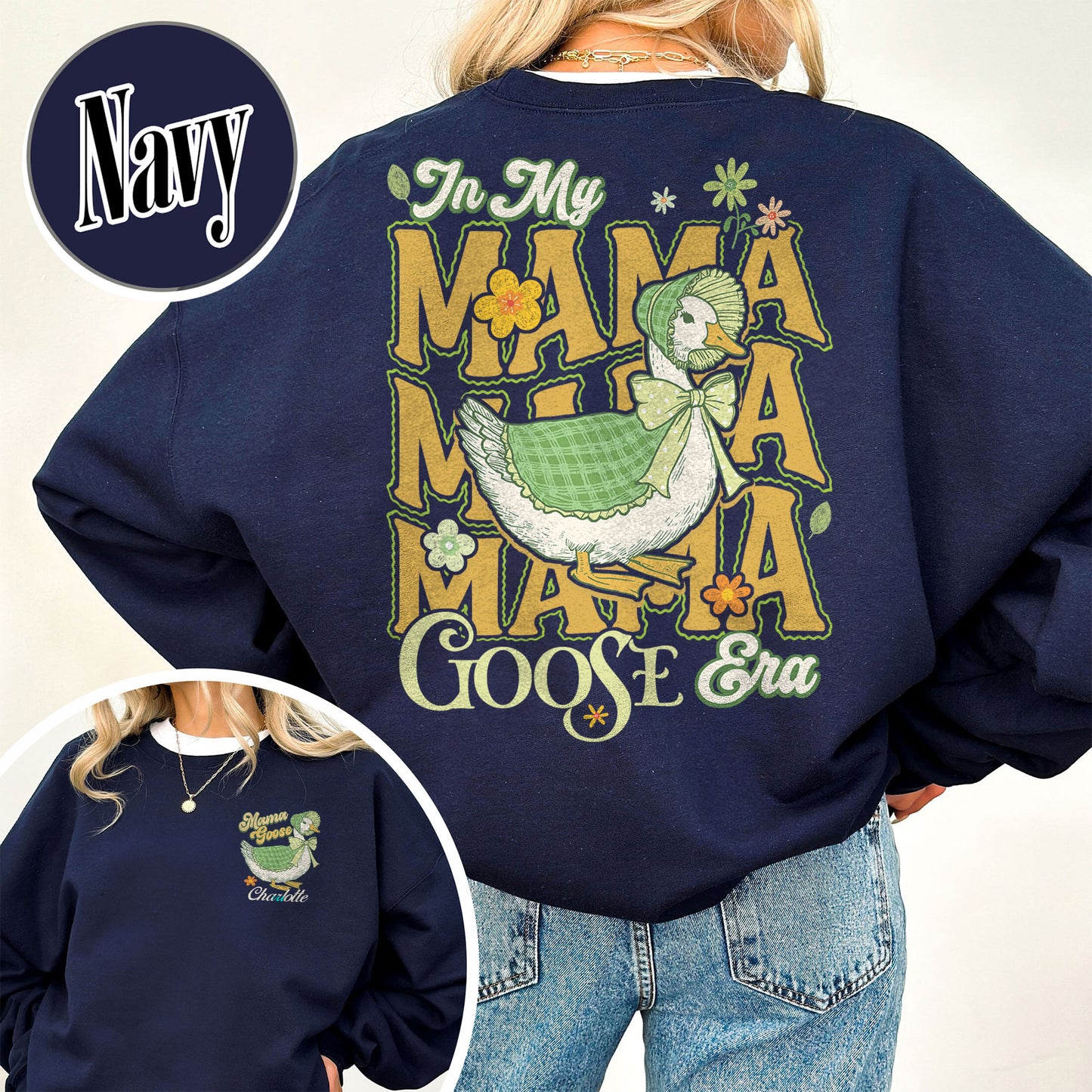Mama Goose Sweatshirt, Watercolor Goose Mom Sweatshirt, Goose Mama Sweatshirt, Mother's Day Sweatshirt