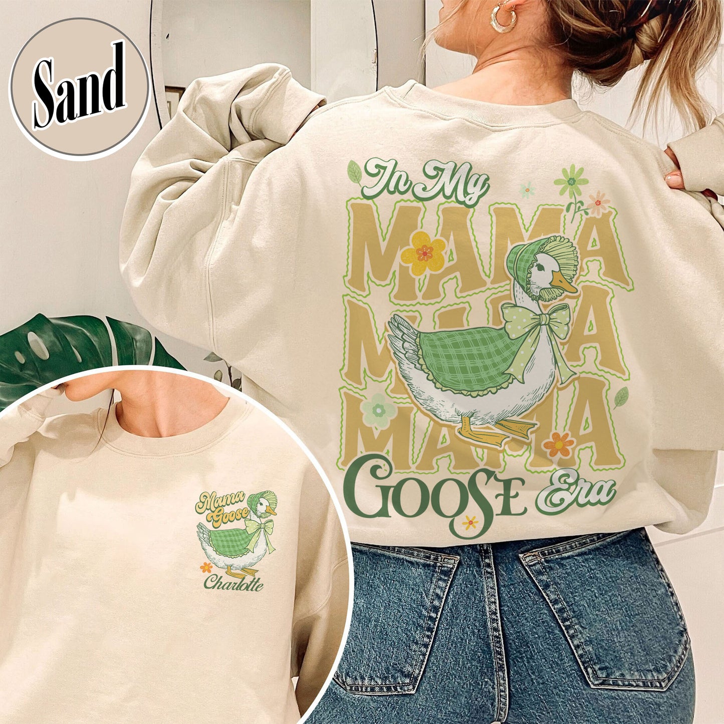 Mama Goose Sweatshirt, Watercolor Goose Mom Sweatshirt, Goose Mama Sweatshirt, Mother's Day Sweatshirt