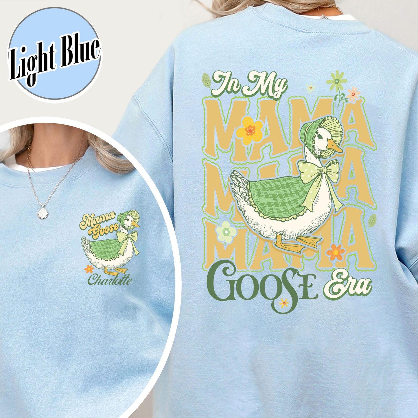 Mama Goose Sweatshirt, Watercolor Goose Mom Sweatshirt, Goose Mama Sweatshirt, Mother's Day Sweatshirt