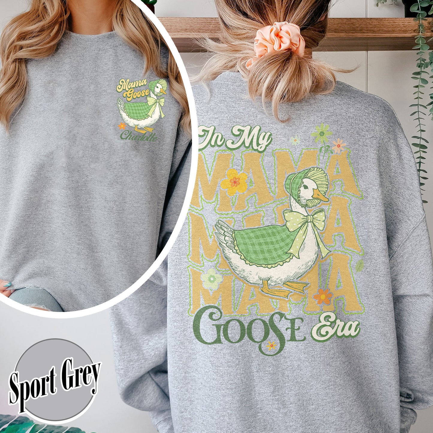 Mama Goose Sweatshirt, Watercolor Goose Mom Sweatshirt, Goose Mama Sweatshirt, Mother's Day Sweatshirt