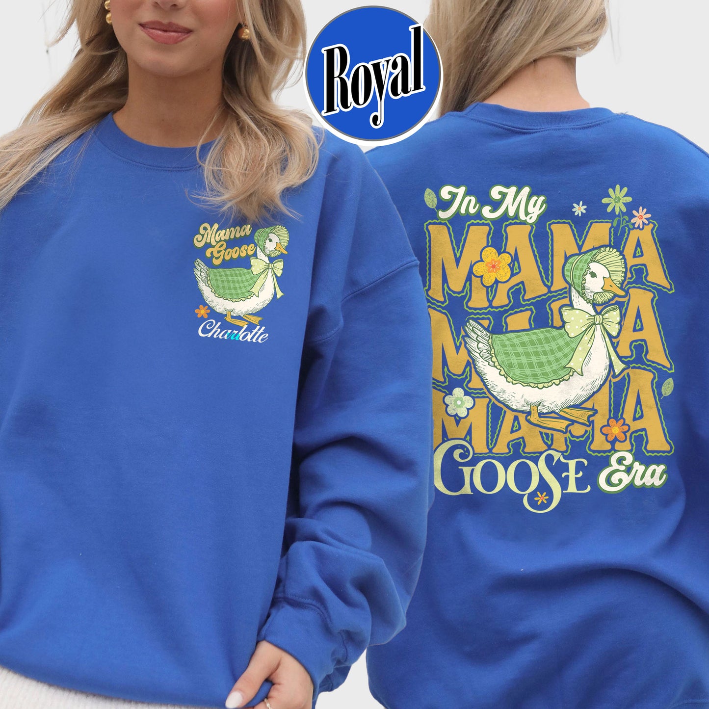 Mama Goose Sweatshirt, Watercolor Goose Mom Sweatshirt, Goose Mama Sweatshirt, Mother's Day Sweatshirt