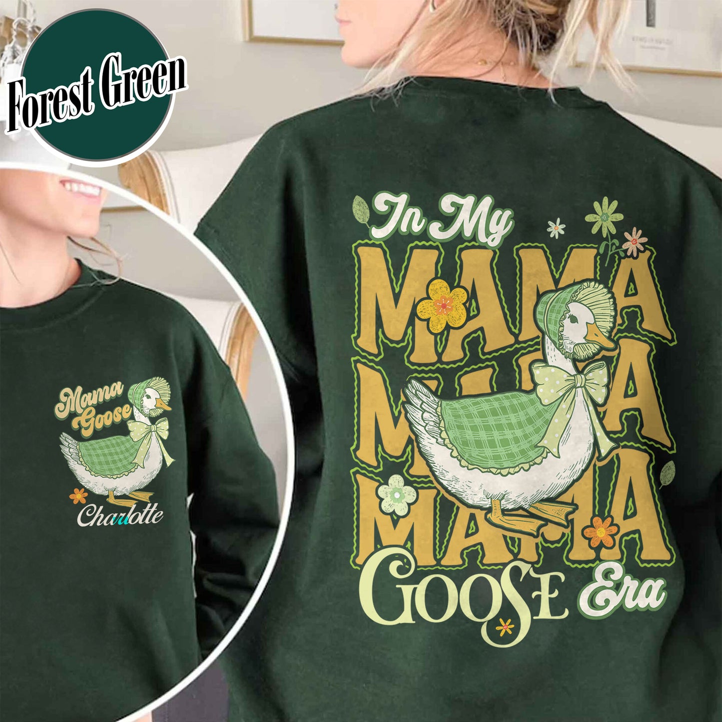 Mama Goose Sweatshirt, Watercolor Goose Mom Sweatshirt, Goose Mama Sweatshirt, Mother's Day Sweatshirt