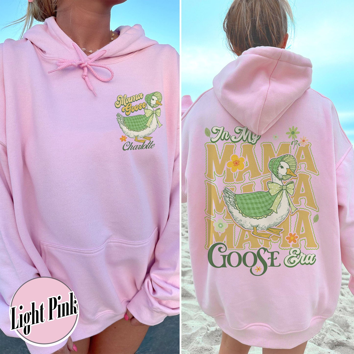 Mama Goose Hoodie, Watercolor Goose Mom Hoodie, Goose Mama Hoodie, Mother's Day Hoodie